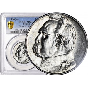 5 złotych 1936, Piłsudski, menniczy