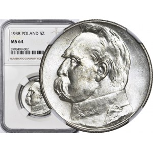 5 złotych 1938, Piłsudski, menniczy