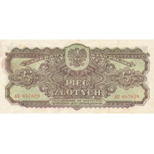 lot 2 szt. 5 złotych 1944 ...owym, ser. AE, AH