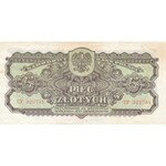 lot 3 szt. 5 złotych 1944 ...owym, ser. CE, CT, CY