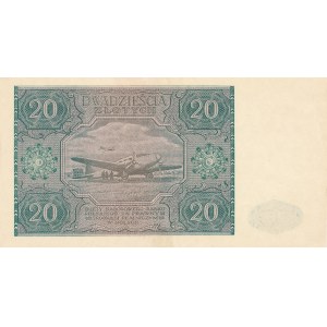 20 złotych 1946, ser. A, mała litera, piękne