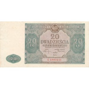 20 złotych 1946, ser. G, mała litera