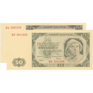 lot 2 szt. 50 złotych 1948, ser. DA, DN