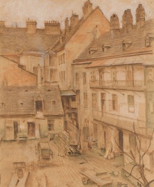 Wilhelm Wachtel (1875 Lwów - 1952 Nowy Jork), Pejzaż miejski, 1928