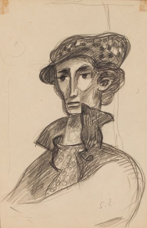 Stanisław Eleszkiewicz (1900 Czutów k. Połtawy - 1963 Paryż), Autoportret w berecie