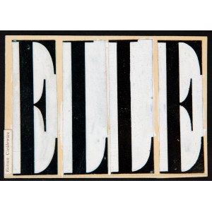 Roman Cieślewicz (1930 Ľvov - 1996 Paríž), Elle - návrh plagátu, 60. roky 20. storočia.