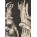 Bolesław Cybis (1895 Folwark Massandra na Krymie - 1957 Trenton (New Jersey, USA)), Kompozycja fantastyczna (Potwór kobiecy ze zwielokrotnionym biustem), 1923