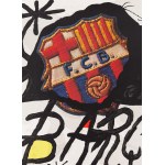 Joan Miro (1893 Barcelona - 1983 Palma de Mallorca), Plakat na 75. rocznicę FC Barcelony , 1974