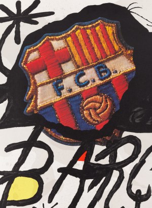 Joan Miro (1893 Barcelona - 1983 Palma de Mallorca), Plakat na 75. rocznicę FC Barcelony , 1974