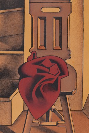Henryk Berlewi (1894 Warszawa - 1967 Paryż), Krzesło z czerwoną draperią