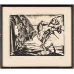 Władysław Lam (1893 Konjic - 1984 Gdańsk), Don Kichot walczący z wiatrakami z teki 'Don Quijote' (?), 1925