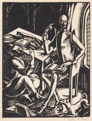 Władysław Lam (1893 Konjic - 1984 Gdańsk), Dysputa z teki 'Don Quijote', 1925