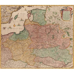 Frederik de Wit (1630 Gouda - 1706 Amsterdam), Mapa Polski , około 1670
