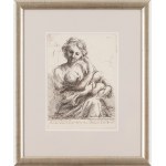Matthias Oesterreich (1716 - 1778 Drezno), Maria z Dzieciątkiem według Parmigianina, 1752