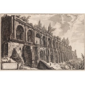 Giovanni Battista Piranesi (1720 Mogliano Veneto - 1778 Rzym), 'Avanzi della Villa di Mecenate a Tivoli (...)' z Vedute di Roma, około1763