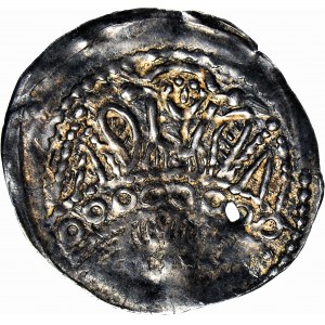 RR-, Bolesław V Wstydliwy 1243-1279, Denar, ok. 1254, Kraków, Św. Stanisław, Św. Wacław