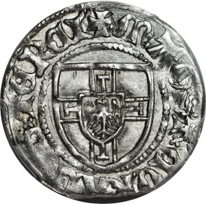 RR-, Zakon Krzyżacki, Konrad III von Jungingen 1393-1407, Szeląg, Malbork, litera M, R4