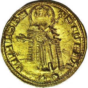 R-, Ludwik Węgierski, Dukat/Goldgulden z lat 1342-1353, menniczy