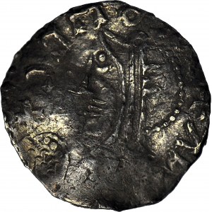 Dania, Hardeknut 1035-1042?, naśladownictwo denara Knuta typu Helmet