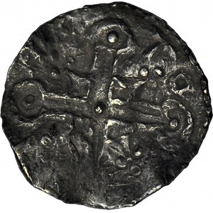 Dania, Hardeknut 1035-1042?, naśladownictwo denara Knuta typu Helmet