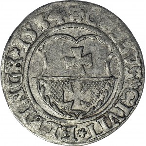 RR-, Zygmunt I Stary Grosz 1534 Elbląg, błąd GOSSVS, R6