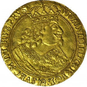 RRR-, Władysław IV Waza, Donatywa wagi 1,5 Dukata (PÓŁTORA DUKATA) 1647 Gdańsk, R5-R6