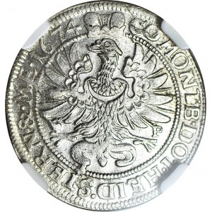 Śląsk, Księstwo Oleśnickie, Sylwiusz Fryderyk, 6 krajcarów 1674 SP, Oleśnica, mennicze