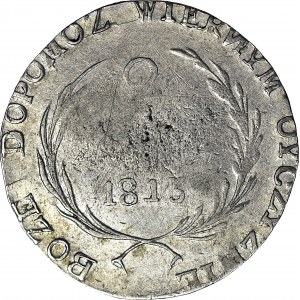 R-, Monety w oblężeniu Zamościa, 2 złote 1813, odwrócone N, R3