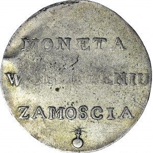 R-, Monety w oblężeniu Zamościa, 2 złote 1813, odwrócone N, R3