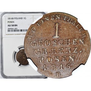 R-, Wielkie Księstwo Poznańskie, Grosz 1816 B