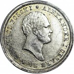 R-, Królestwo Polskie, Aleksander I, 2 złote 1821, widoczny baczek