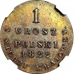 Królestwo Polskie, 1 grosz 1822 Z MIEDZI KRAIOWEY