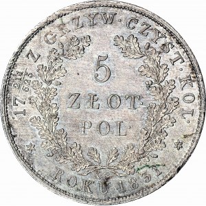 Powstanie Listopadowe, 5 złotych 1831, piękne