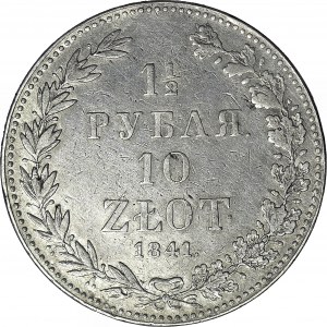 Zabór Rosyjski, 10 złotych = 1 1/2 rubla 1841, Warszawa