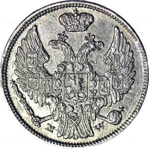 Zabór Rosyjski, 1 złoty = 15 kopiejek 1836 MW, piękne