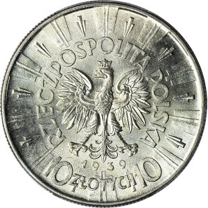 10 złotych 1939, Piłsudski, menniczy