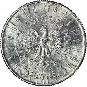 5 złotych 1934, Piłsudski, menniczy