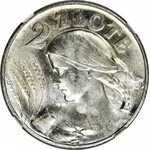 2 złote 1925, Żniwiarka, bez kropki (Filadelfia), mennicza