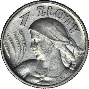 1 złoty 1925 Londyn, Żniwiarka, kropka po dacie