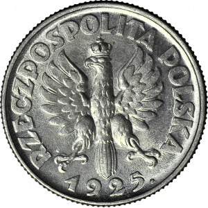 1 złoty 1925 Londyn, Żniwiarka, kropka po dacie