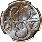 1 grosz 1931, menniczy, kolor BN