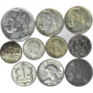 Zestaw 10 monet II RP