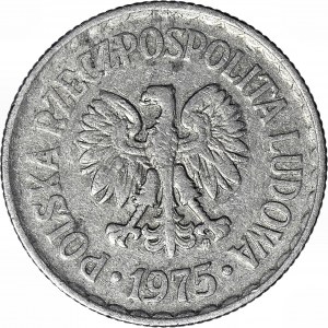 R-, 1 złotych 1975, odwrotka 225 stopni w prawo, rzadkie