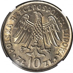 10 złotych 1964 Kazimierz Wielki, napis wklęsły