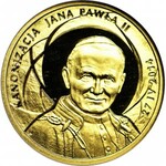 100 złotych 2014, Jan Paweł KANONIZACJA, złoto