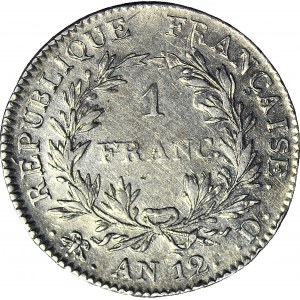 Francja, Napoleon I Premiere Consul, 1 Frank, AN12 D, Lyon