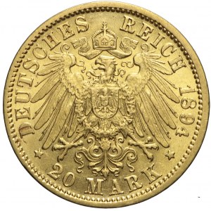 Niemcy, Badenia, 20 marek 1894 G, Fryderyk I