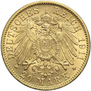 Niemcy, Badenia, 20 marek 1911 G, Fryderyk II