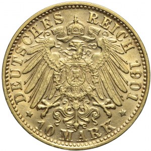 Niemcy, Bawaria, 10 marek, 1901 D, Otto