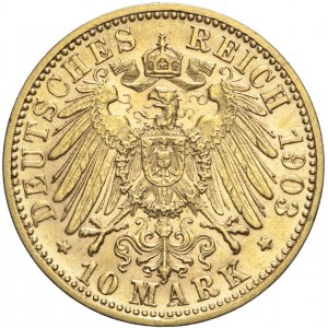 Niemcy, Wirtembergia, 10 marek 1903 F, Wilhelm II